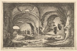 Rooman jäännökset Tivolissa, 1673. tekijältä Wenceslaus Hollar