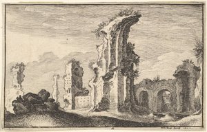 St Croix de Jerusalemin rauniot, 1600-luku. tekijältä Wenceslaus Hollar