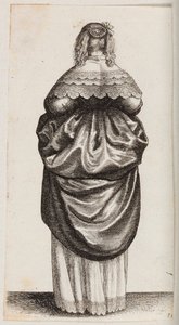 Nainen selin nähtynä tekijältä Wenceslaus Hollar