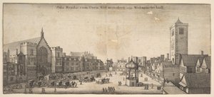 Royal Sale Westminster Hallissa, joka tunnetaan yleisesti nimellä Westminster haal Westminster Hall, 1647 tekijältä Wenceslaus Hollar