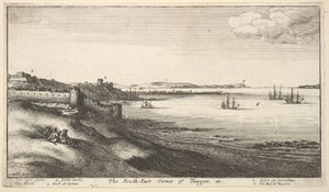 Tangerin kaakkoiskulma, 1669-73. tekijältä Wenceslaus Hollar