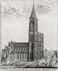 Strasbourgin katedraali, 1645 tekijältä Wenceslaus Hollar