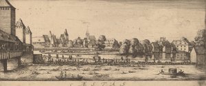 Kesä: Uimapaikka, n. 16281629. tekijältä Wenceslaus Hollar