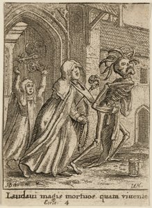 Abbess ja kuolema tekijältä Wenceslaus Hollar