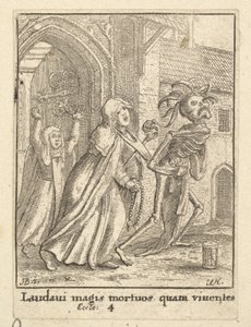 Abbess, Kuolemantanssista, 1651. tekijältä Wenceslaus Hollar