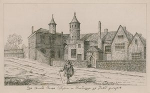 Brooke House, Clopton Hackneyssa, eteläpuoli tekijältä Wenceslaus Hollar