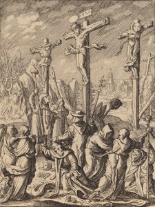 Ristiinnaulitseminen. tekijältä Wenceslaus Hollar