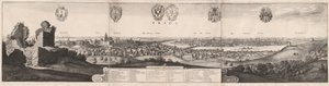 Suuri näkymä Prahasta tekijältä Wenceslaus Hollar