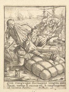 Kauppias, Kuolemantanssista, 1651. tekijältä Wenceslaus Hollar