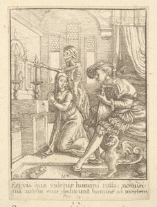 Nunna, Kuolemantanssista, 1651. tekijältä Wenceslaus Hollar