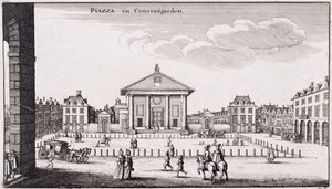 Piazza Covent Gardenissa, 1647 tekijältä Wenceslaus Hollar