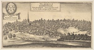 The Prospect of Bermingham, Ravenshurst neere London-roadilta kaakkoisosassa..., 1625-77. tekijältä Wenceslaus Hollar