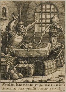 Rikas mies ja kuolema tekijältä Wenceslaus Hollar