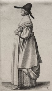 Englantilaisten naisten useat tavat, aatelista maalaisnaisiin..., 1640. tekijältä Wenceslaus Hollar