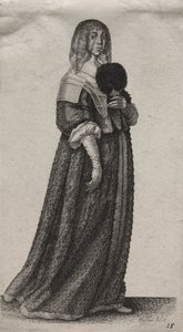 Englantilaisten naisten useat tavat, aatelista maalaisnaisiin..., 1640. tekijältä Wenceslaus Hollar