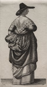 Englantilaisten naisten useat tavat, aatelista maalaisnaisiin..., 1640. tekijältä Wenceslaus Hollar
