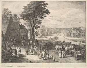 Suora kanava, 1650. tekijältä Wenceslaus Hollar