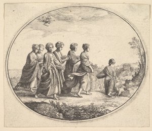 Aglaura Mercuryn ja Hersen tyttäret, n. 1646. tekijältä Wenceslaus Hollar
