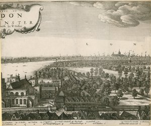 Lontoon ja Westminsterin mahdollisuus otettu Lambethilta tekijältä Wenceslaus Hollar