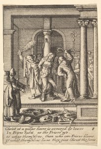 Ruoskiminen, 1625-77. tekijältä Wenceslaus Hollar