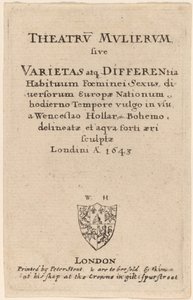 Naisten teatteri: otsikkosivu tekijältä Wenceslaus Hollar
