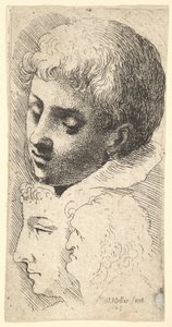 Kolme päätä, 1645. tekijältä Wenceslaus Hollar
