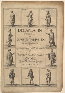 Nimilehti: Decapla Psalmosissa, 1639. tekijältä Wenceslaus Hollar