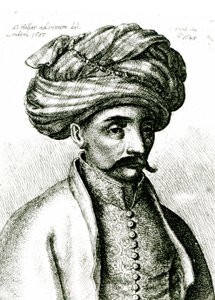 Turkin pää, 1645 tekijältä Wenceslaus Hollar