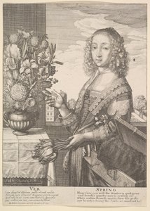 Ver - Kevät Kolmen neljäsosan pituiset vuodenajat, 1641. tekijältä Wenceslaus Hollar