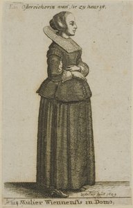 Wieniläinen nainen tekijältä Wenceslaus Hollar