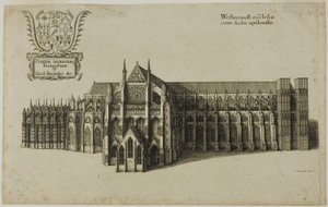Näkymä Westminsterin pohjoiskirkosta tekijältä Wenceslaus Hollar
