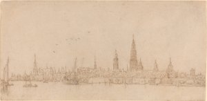 Näkymä Antwerpenistä tekijältä Wenceslaus Hollar