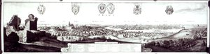 Näkymä Prahaan, 1649 tekijältä Wenceslaus Hollar