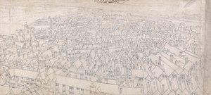 Näkymä Southwarkin itäosaan, päin Greenwichiä tekijältä Wenceslaus Hollar