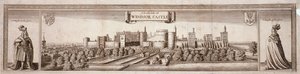 Näkymä Windsorin linnan eteläpuolelle, Berkshire, c1660 tekijältä Wenceslaus Hollar
