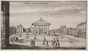Näkymät Lontooseen: Piazza Covent Gardenissa tekijältä Wenceslaus Hollar