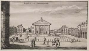 Näkymät Lontooseen: Piazza Covent Gardenissa. tekijältä Wenceslaus Hollar