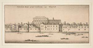 Whitehall joelta nähtynä tekijältä Wenceslaus Hollar