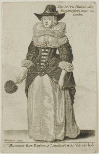 Lontoon pormestarin vaimo tekijältä Wenceslaus Hollar