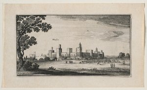 Windsorin linna kaakosta, 1644. tekijältä Wenceslaus Hollar