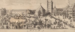 Talvi: Parade Ground, n. 16281629. tekijältä Wenceslaus Hollar