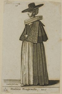 Nainen Prahasta tekijältä Wenceslaus Hollar