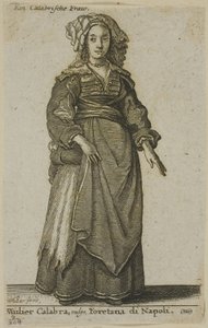 Calabrian nainen tekijältä Wenceslaus Hollar