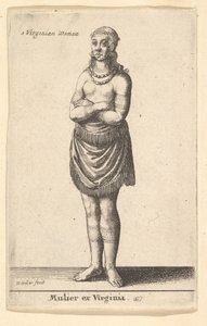 Nainen Virginiasta, n. 1643. tekijältä Wenceslaus Hollar