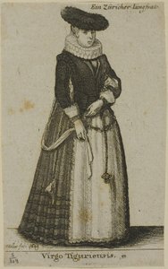 Nuori Zürichin nainen tekijältä Wenceslaus Hollar