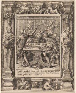 Pelimiehet tekijältä Wenceslaus Hollar after Hans Holbein the Younger after Abraham van Diepenbeeck