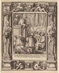 Saarnaaja tekijältä Wenceslaus Hollar after Hans Holbein the Younger after Abraham van Diepenbeeck