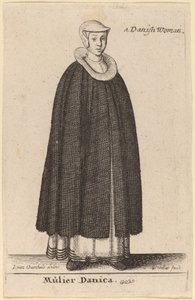 Tanskalainen nainen tekijältä Wenceslaus Hollar after Hendrik J. van Craenhals