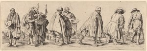 Kahdeksan kerjäläistä tekijältä Wenceslaus Hollar after Jacques Callot