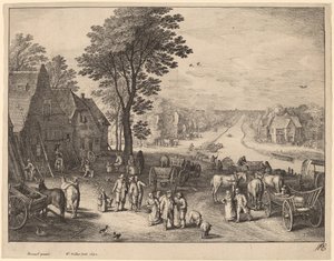 Kanava tekijältä Wenceslaus Hollar after Pieter Brueghel the Younger